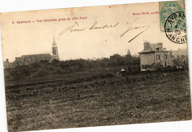 Carte postale ancienne Sartilly - Vue générale prise du cote Nord
