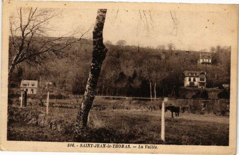 Carte postale ancienne Saint-Jean-le-Thomas - La Vallée à Saint-Jean-le-Thomas