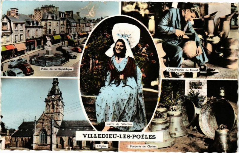 Carte postale ancienne Villedieu-les-Poeles