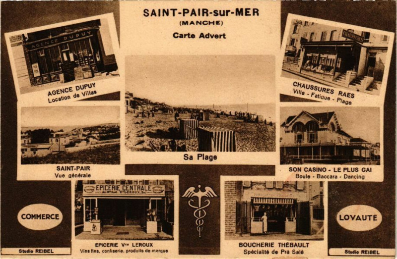 Carte postale ancienne Saint-Pair-sur-Mer - Carte Advert à Saint-Pair-sur-Mer