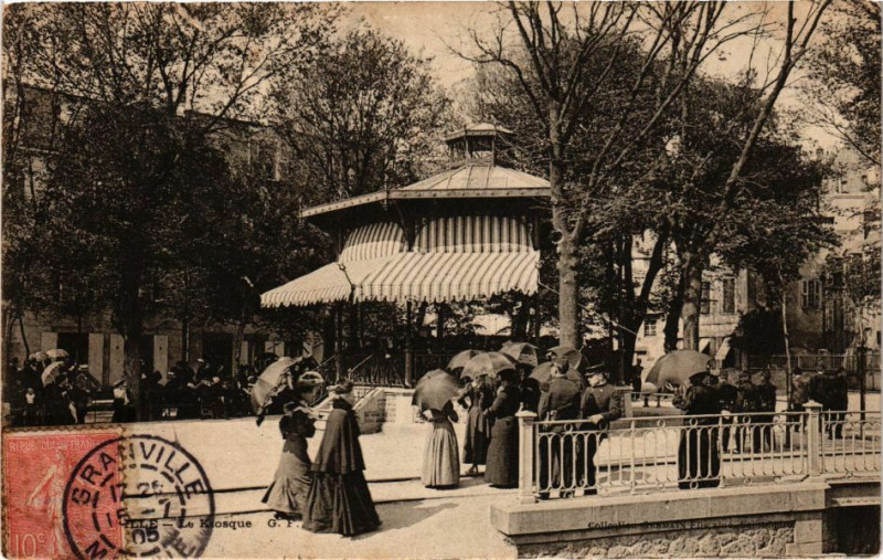 Carte postale ancienne Granville - Le Kiosque à Granville