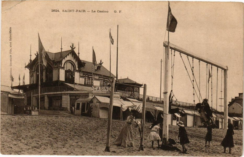 Carte postale ancienne Saint-Pair - Le Casino