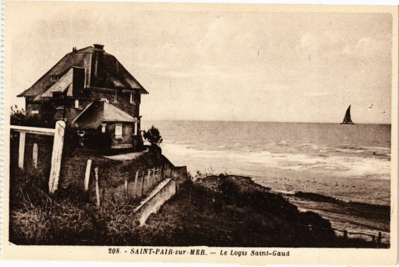 Carte postale ancienne Saint-Pair-sur-Mer - Le Logis Saint-Gaud à Saint-Pair-sur-Mer