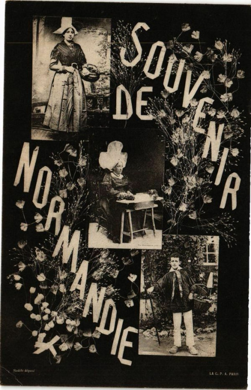 Carte postale ancienne Souvenir de Normandie