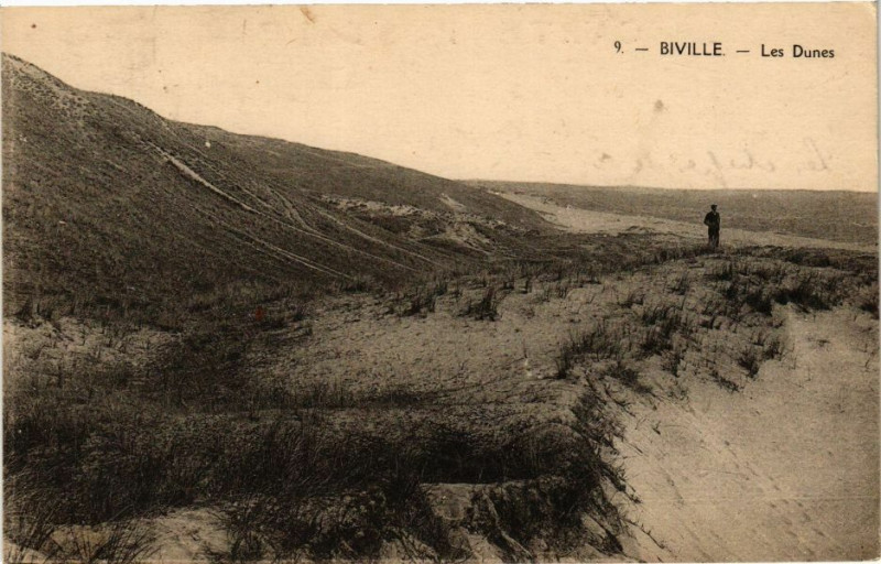 Carte postale ancienne Biville - Les Dunes