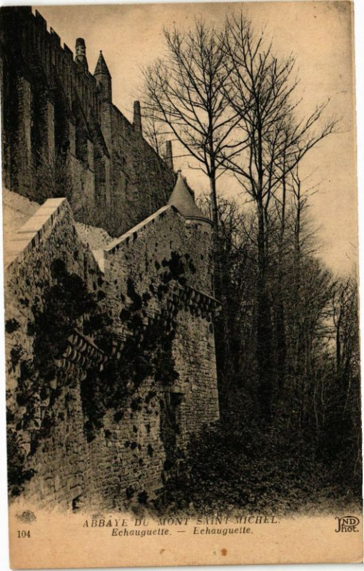 Carte postale ancienne Abbaye du Mont-Saint-Michel - Echaugueite