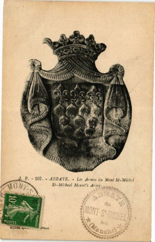 Carte postale ancienne Abbaye - Les Armes du Mont-Saint-Michel