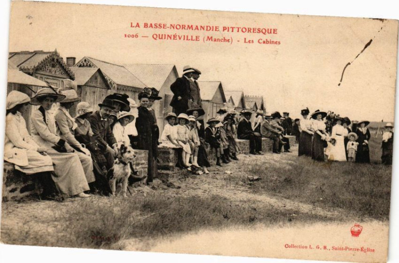 Carte postale ancienne La Basse-Normandie Pittoresque - Quineville - Les Cabines à Quinéville