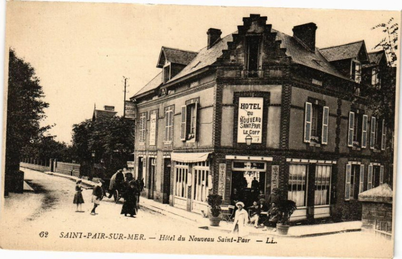 Carte postale ancienne Saint-Pair-sur-Mer - Hotel du Nouveau Sint-Pair à Saint-Pair-sur-Mer