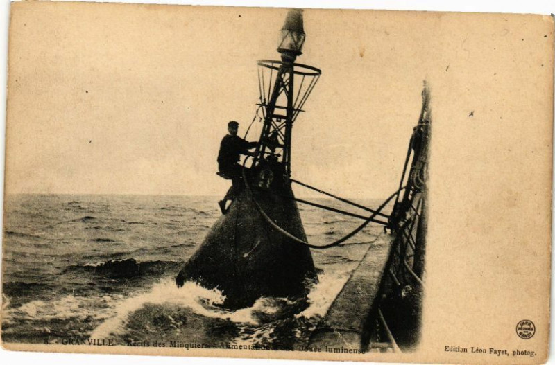 Carte postale ancienne Granville - Recris des Minquieres chimientas à Granville