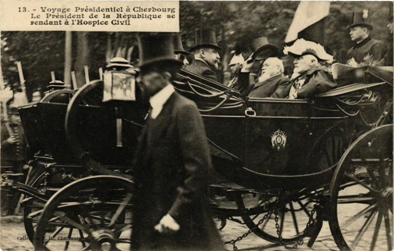 Carte postale ancienne Voyage Presidentiel a Cherbourg - Le President de la Republique