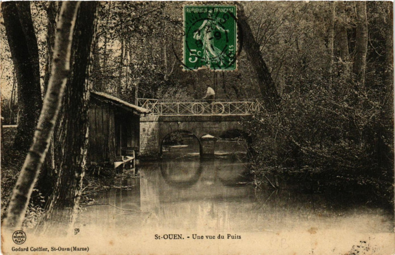 Carte postale ancienne Saint-Ouen - Une vue du Puits
