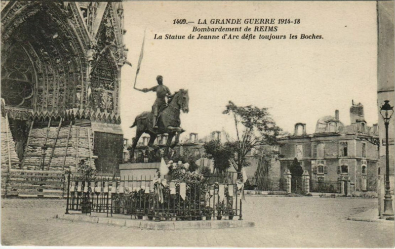 Carte postale ancienne Reims La Grande Guerre à Reims