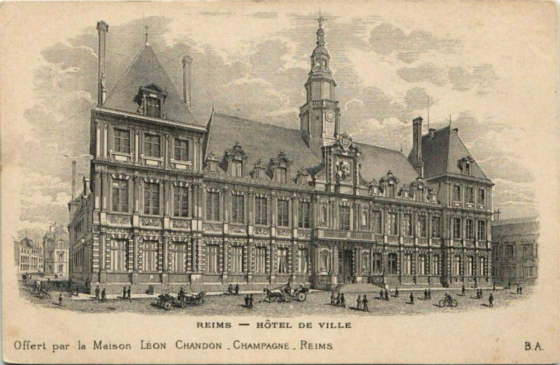 Carte postale ancienne Reims Hotel de Ville à Reims