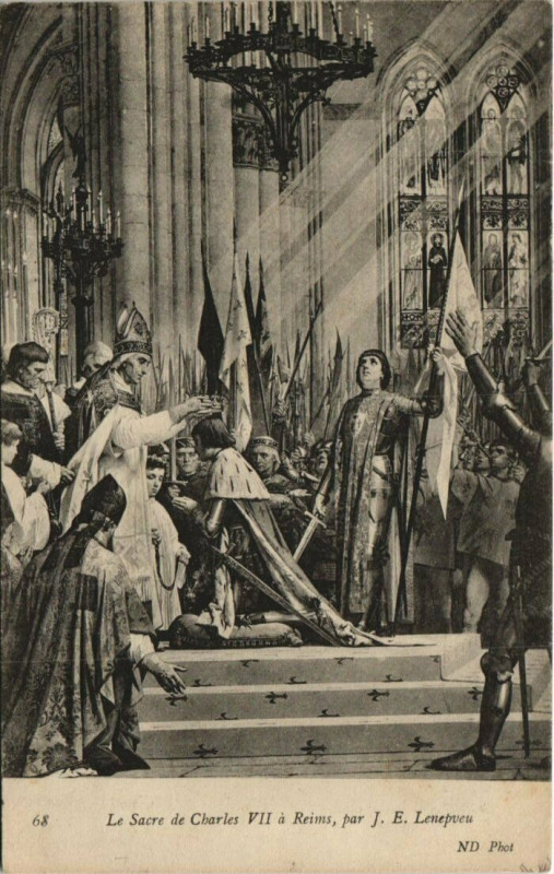 Carte postale ancienne Reims Le Sacre de Charles Vi I à Reims