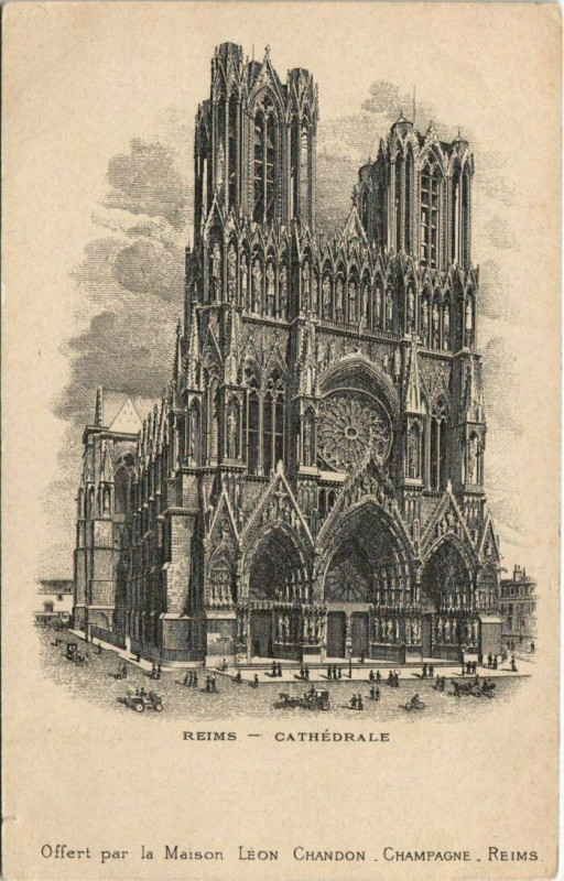 Carte postale ancienne Reims Cathedrale à Reims