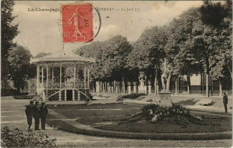 Carte postale ancienne Epernay Le Jard à Épernay