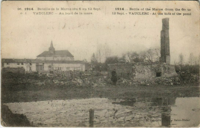 Carte postale ancienne Vauclerc - Au bord de la mare à Vauclerc