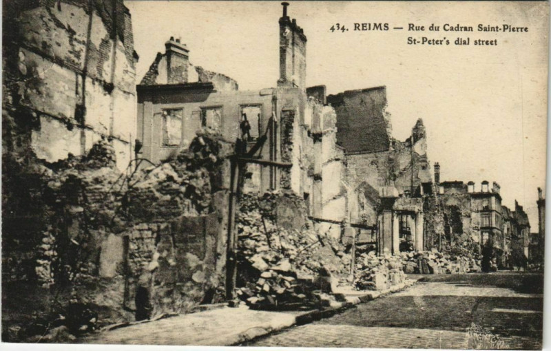 Carte postale ancienne Reims - Rue du Cadran Saint-Pierre à Reims