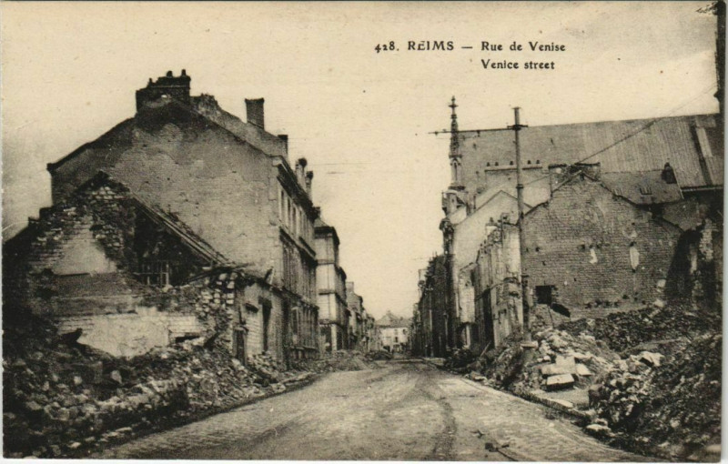Carte postale ancienne Reims - Rue du Venise à Reims