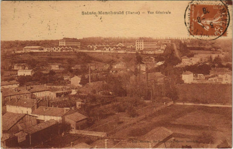 Carte postale ancienne Sainte-Menehould - Vue générale à Sainte-Menehould