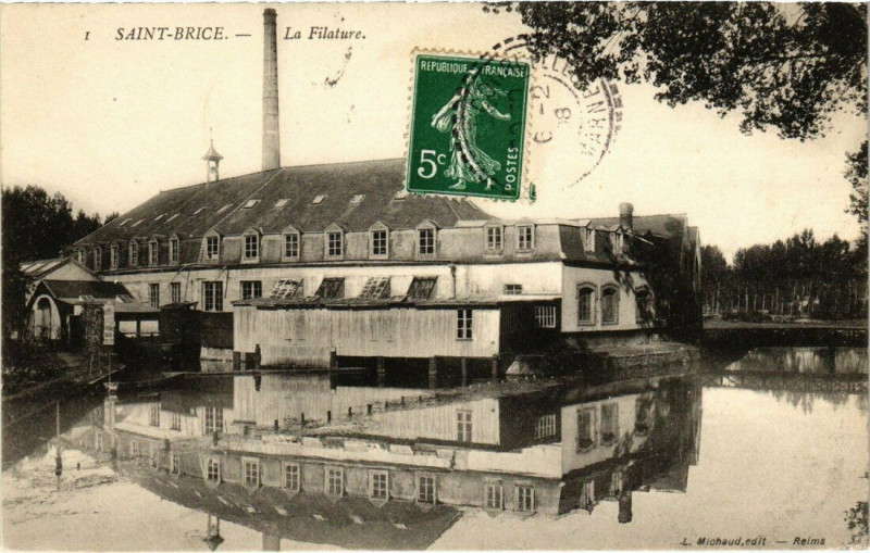Carte postale ancienne Saint-Brice - La Filature