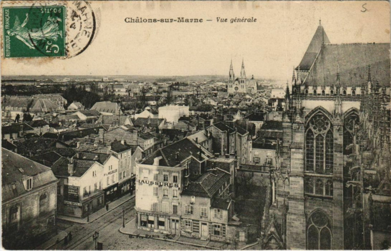 Carte postale ancienne Chalons-sur-Marne Vue générale