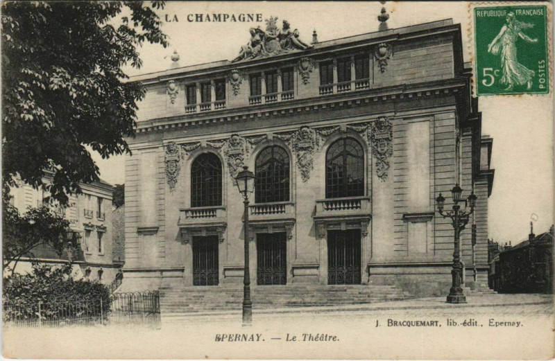 Carte postale ancienne Epernay Le Théatre à Épernay