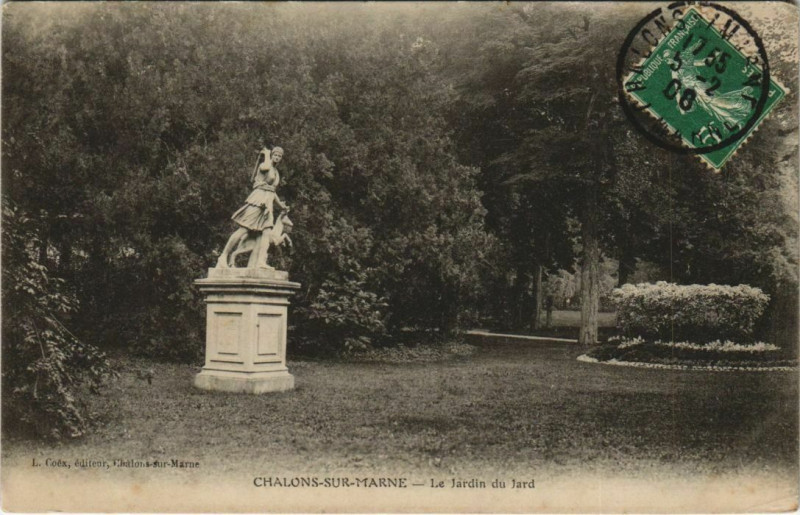 Carte postale ancienne Chalons-sur-Marne-le-JARDin du Jard
