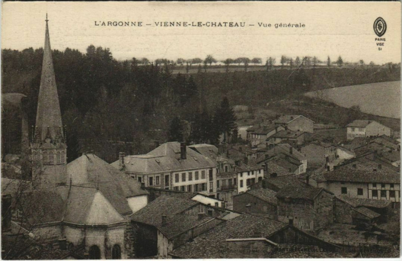 Carte postale ancienne Vienne-les-Chateau - Vue générale
