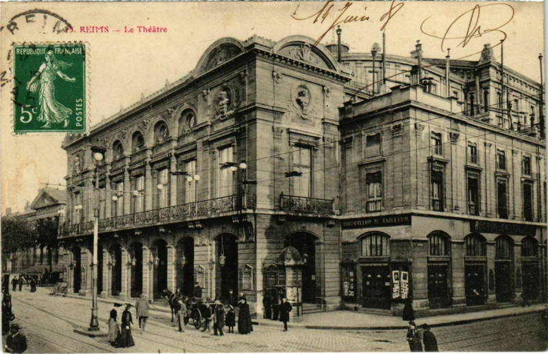Carte postale ancienne Reims - Le Théatre à Reims