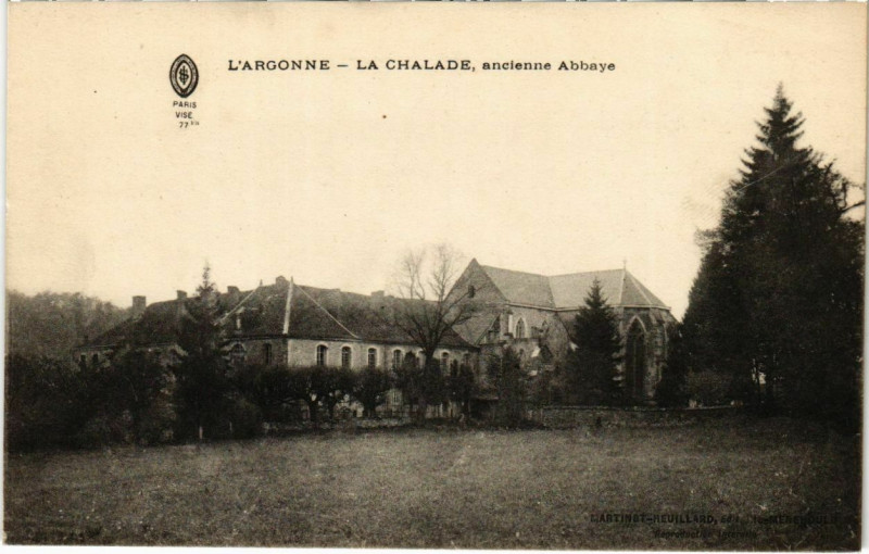Carte postale ancienne La Chalade - Ancienne Abbaye à Baye
