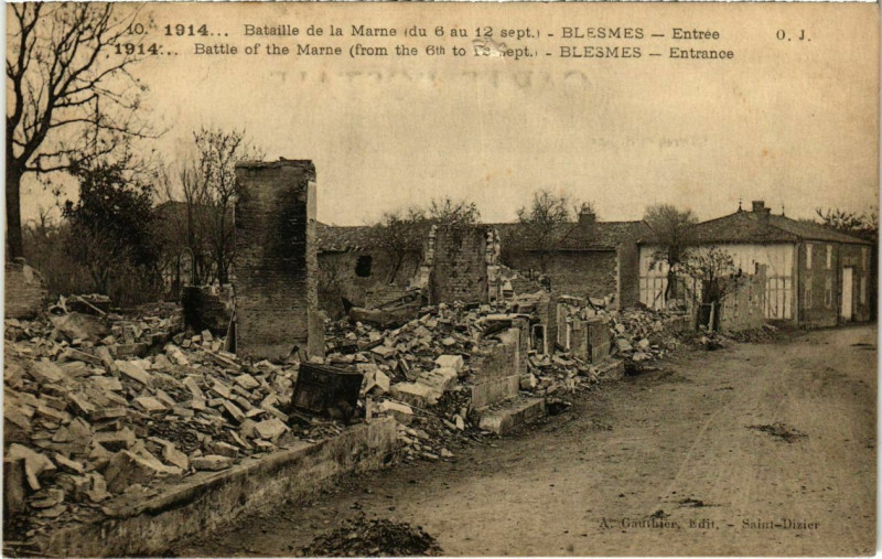 Carte postale ancienne Blesmes - Entrée à Blesme
