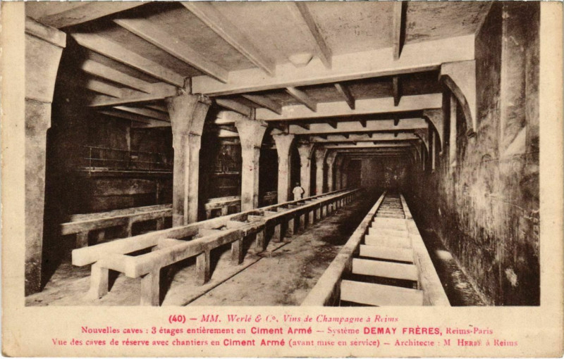 Carte postale ancienne Mm. Werle Vins de Champagne