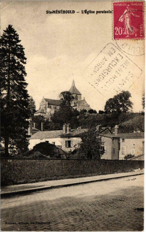Carte postale ancienne Sainte-Menerculd - L'Eglise