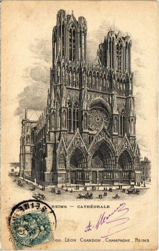 Carte postale ancienne Reims - Cathédrale à Reims