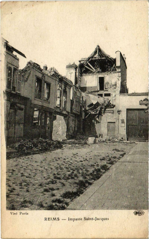 Carte postale ancienne Reims - Impasse Saint-Jacques à Reims