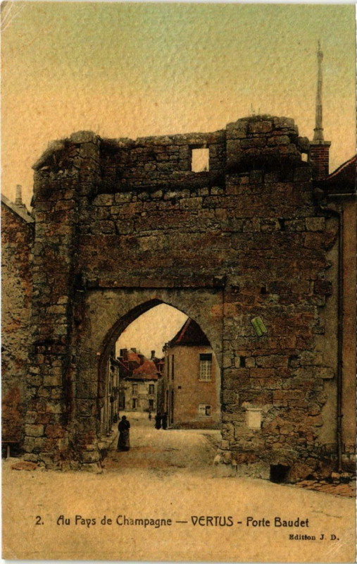 Carte postale ancienne Au pays de Champagne - Vertus - Porte Baudet