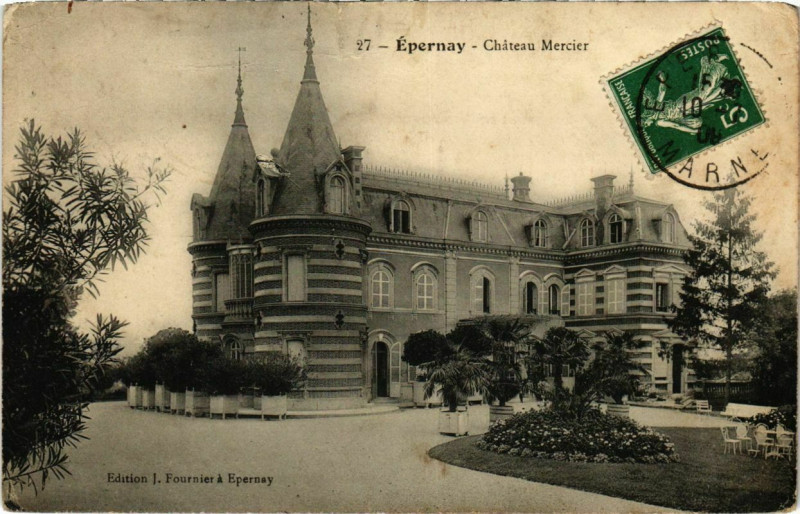 Carte postale ancienne Epernay - Chateau Mercier à Épernay