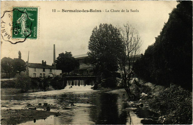 Carte postale ancienne Sermaize-les-Bains - La Chute de la Saulx à Sermaize-les-Bains