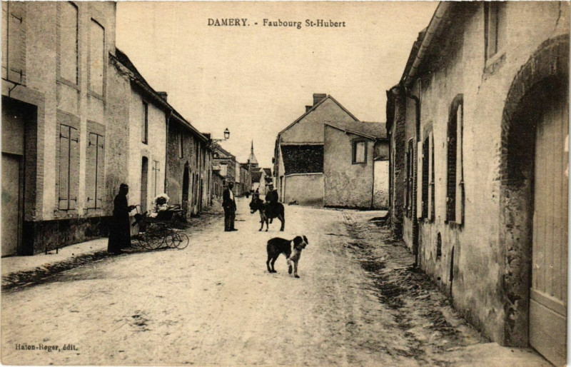 Carte postale ancienne Damery Faubourg St. Hubert à Damery