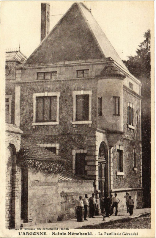 Carte postale ancienne L'Argonne-Ste Menehould La Pastillerie Geraudel