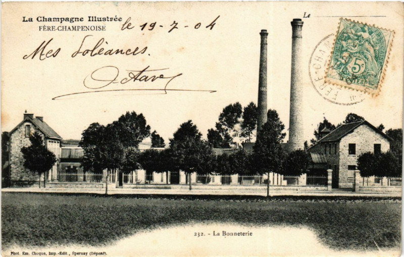 Carte postale ancienne Fere-Champenoise La Bonneterie à Fère-Champenoise