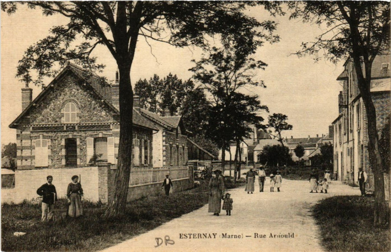 Carte postale ancienne Esternay-Rue Arnould à Esternay