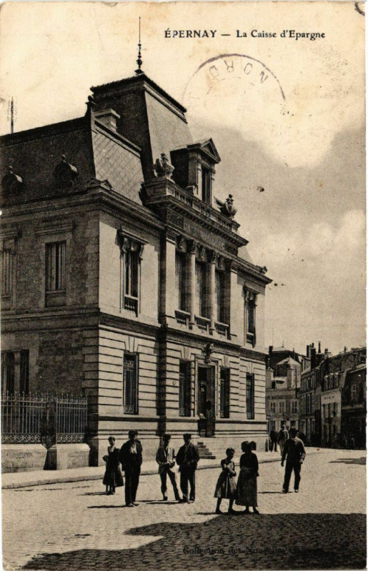 Carte postale ancienne Epernay-La Caisse d'Epargne à Épernay
