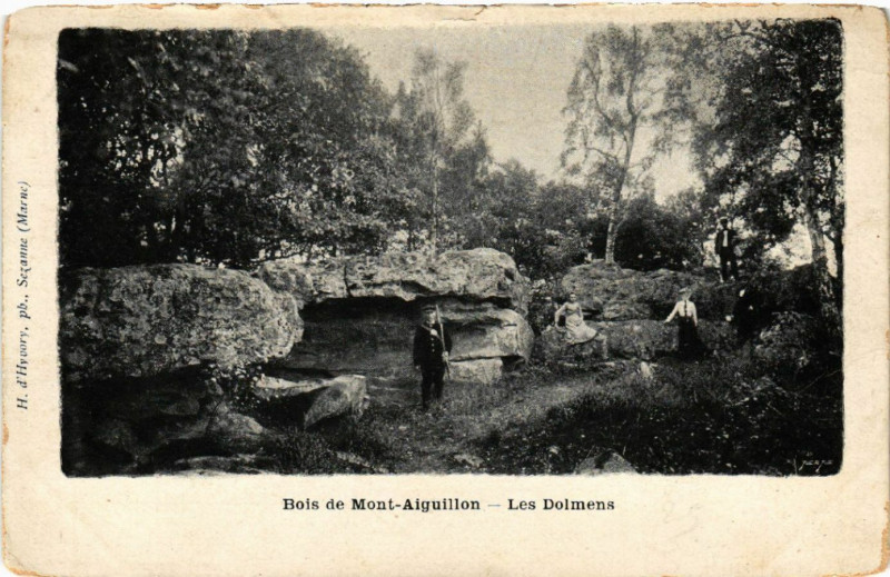 Carte postale ancienne Bois de Mont-Aiguillon Les Dolmens