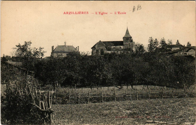 Carte postale ancienne Arzillieres-L'Eglise L'Ecole