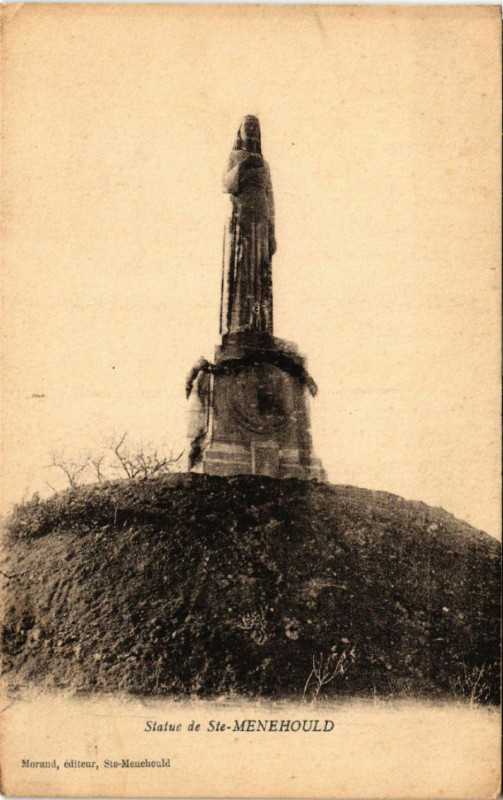 Carte postale ancienne Sainte-Menehould Statue à Sainte-Menehould