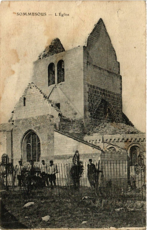 Carte postale ancienne Sommesous L'Eglise à Sommesous