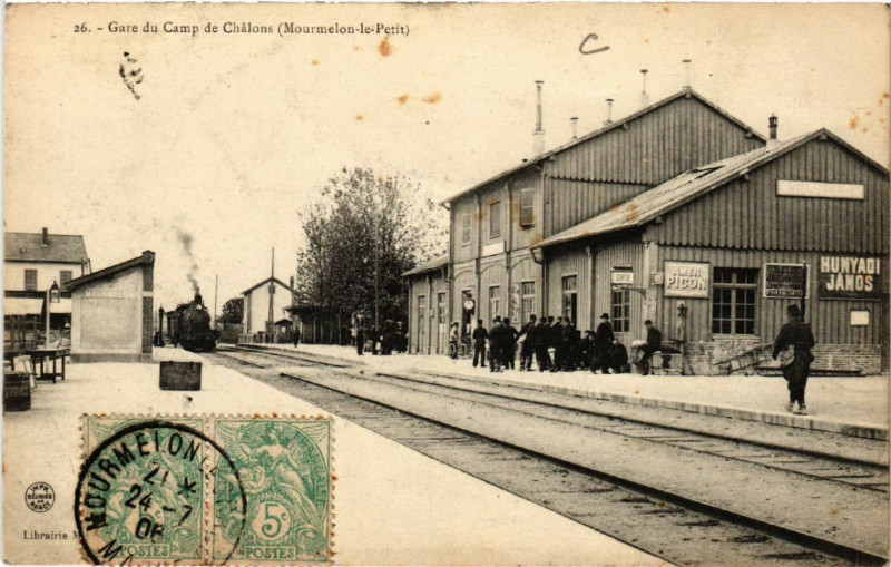 Carte postale ancienne Gare du Camp de Chalons